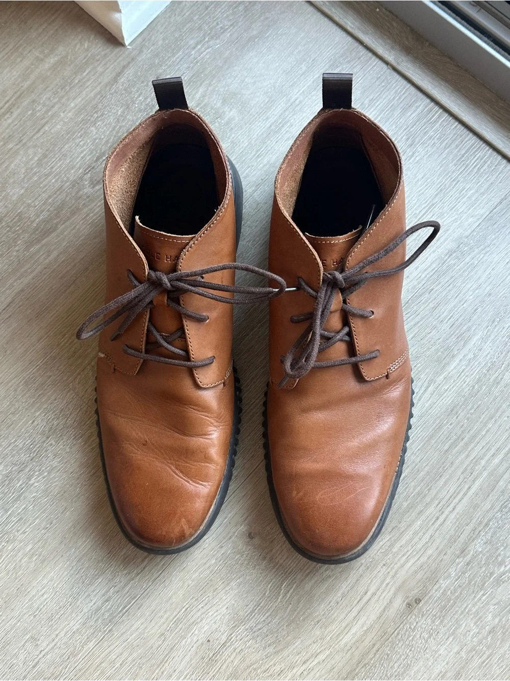 Cole Haan Leather Chukka Boots in Brown - Men's Casual Lace-Up size 10